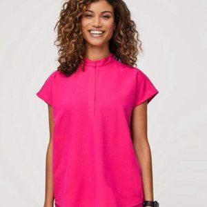 Figs Shocking Pink Rafaela Top XS